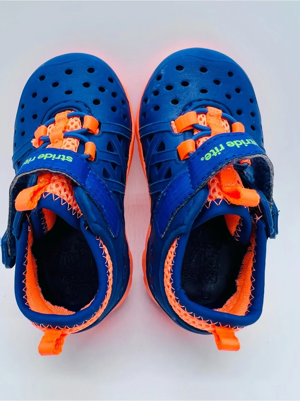 Stride Rite Kids' Navy & Orange Made 2 Play Phibian Water Shoes